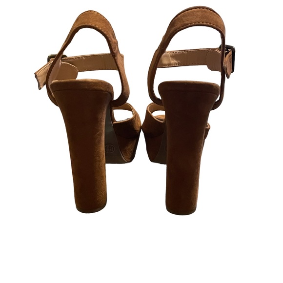 Candies Women's Open Toe Chunky Heel Ankle Strap Sandals Platform High Heel - Picture 3 of 4